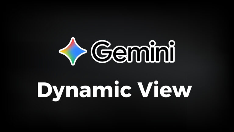 ميزة Dynamic View في Gemini ثورة جوجل الجديدة في الواجهات التفاعلية بالذكاء الاصطناعي