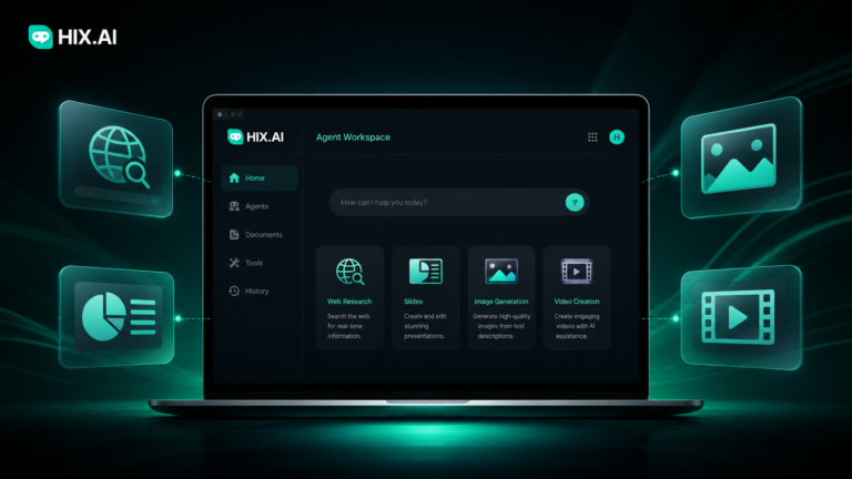 HIX AI Agent Workspace منصة تجمع وكلاء الذكاء الاصطناعي في مكان واحد