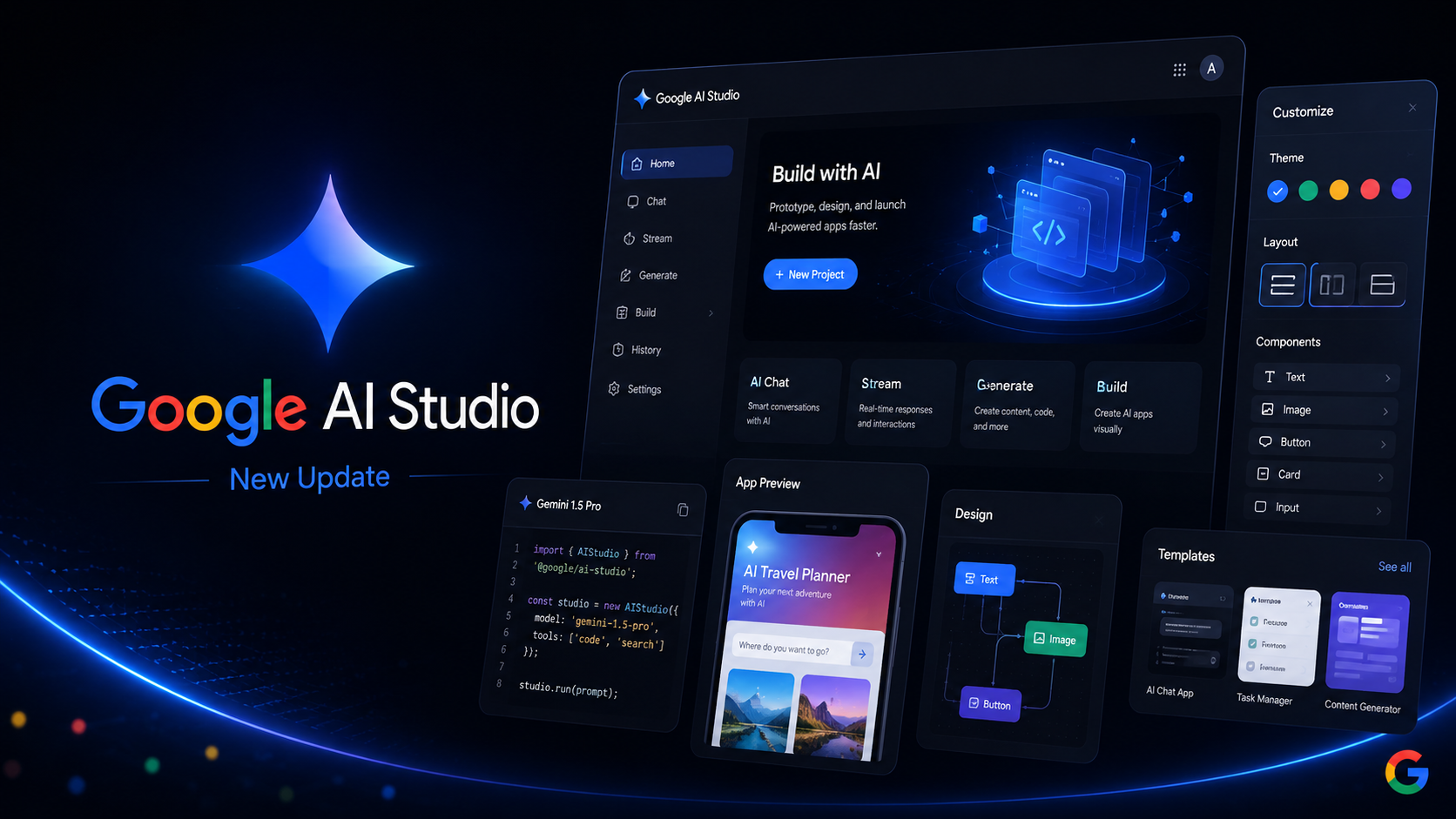 تحديث Google AI Studio الجديد التصميم أصبح على كيفك