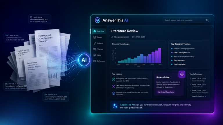 مراجعة الأدبيات في دقائق باستخدام AnswerThis