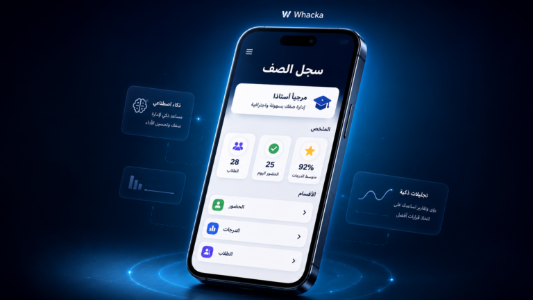 Whacka أنشئ تطبيق موبايل بالذكاء الاصطناعي بدون برمجة
